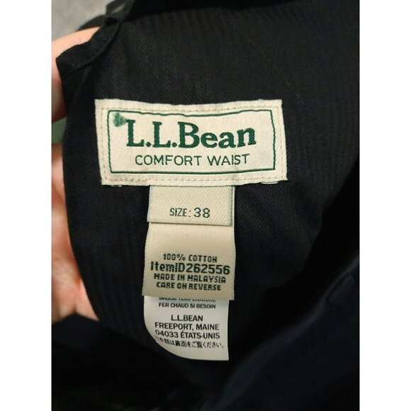 LL Bean Pants Mens 38 x 30 Comfort Waist Straight Leg High Rise Cotton Lot of 3 - Picture 7 of 8